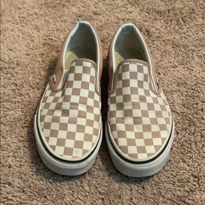 Mauve checkered vans